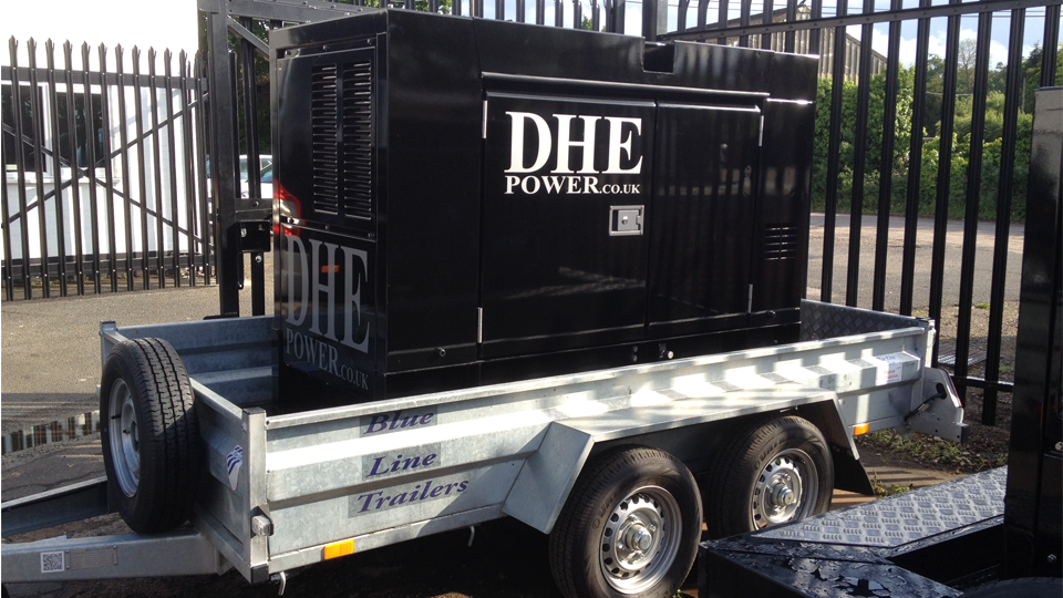 Warwickshire Stage Hire 60KVA Ultra Silent Road Towable Diesel Generator